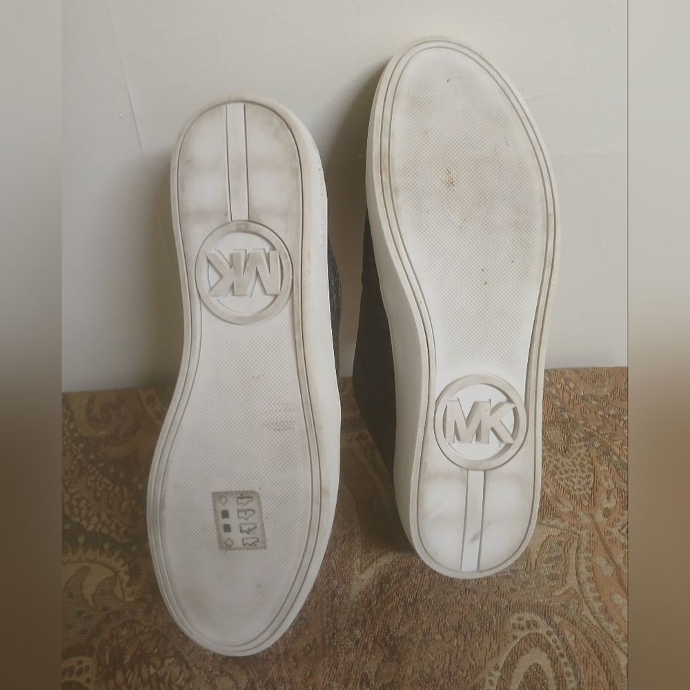 Michael Kors Keaton Slip-On Black "MK" Sneakers Women's Size 11M - Picture 8 of 8